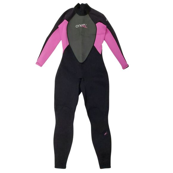 O'Neill Reactor 3:2mm Full Wetsuit Womens 14 Black Neoprene Back Zip Surfing - Picture 1 of 14